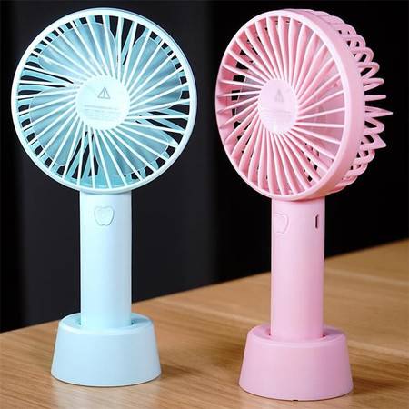 艾贝丽E20便携式USB小风扇 粉色与蓝色的清凉之选
